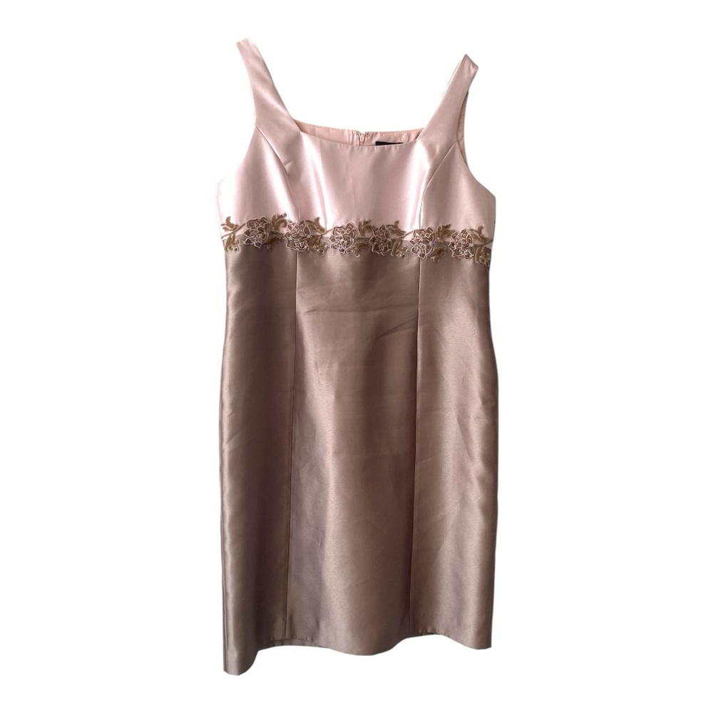 Tahari luxe Pink and Tan Dress with Jacket size 16 - Picture 2 of 14